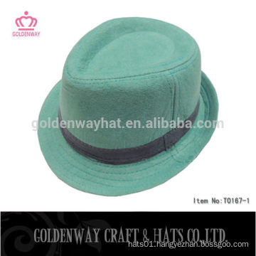 Green fedora hat felt party promotional fedora hats